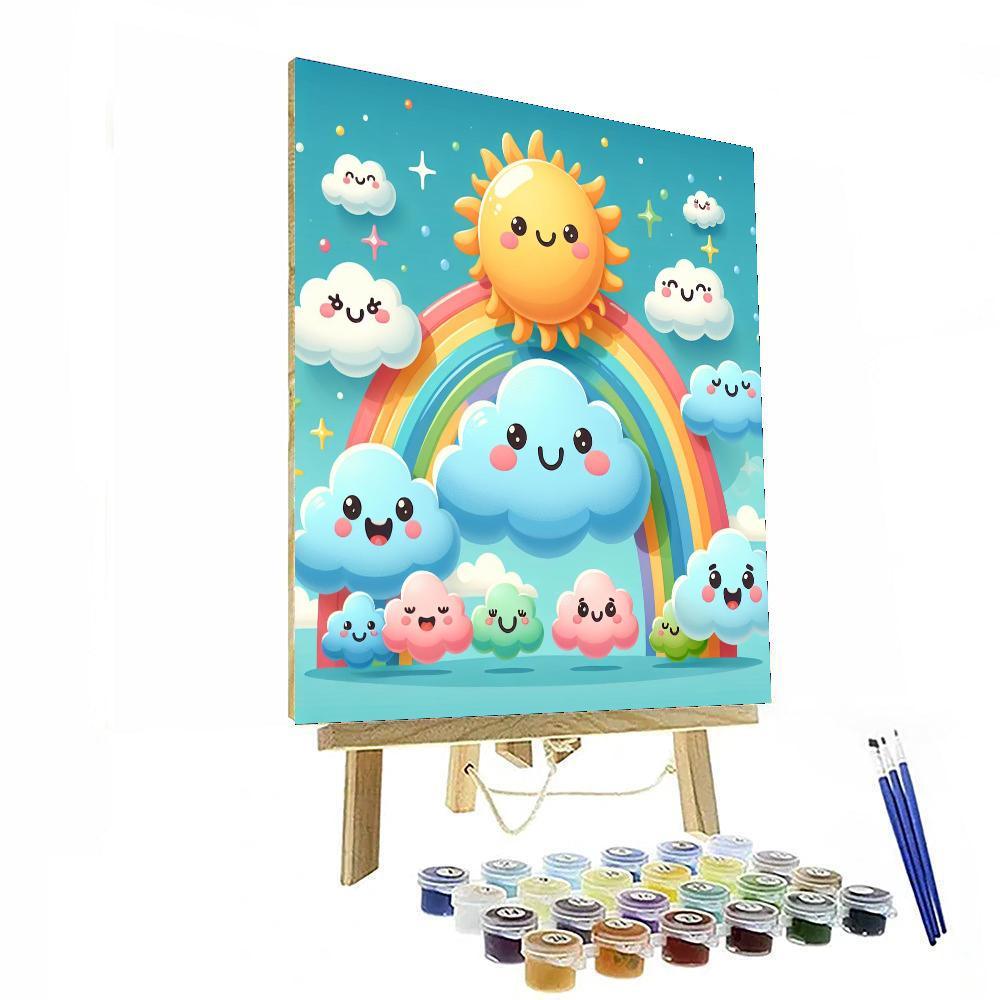 Cuddly Cloud Family Paint By Color