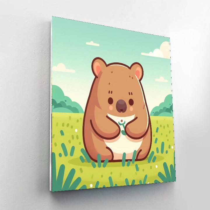 Witty Wombat Wonders Number Painting