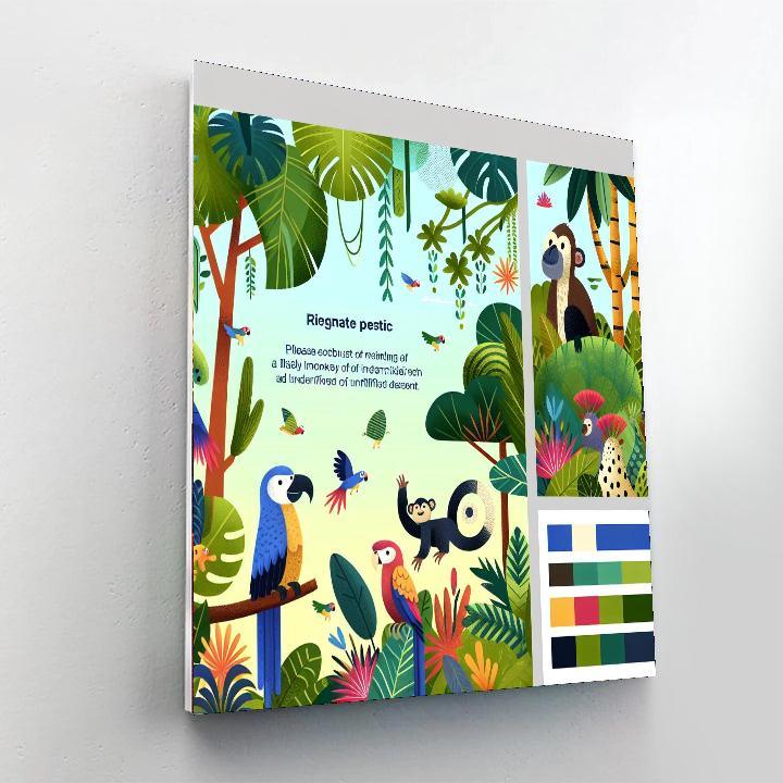 Explore The Jungle Safari Numbered Painting Kits
