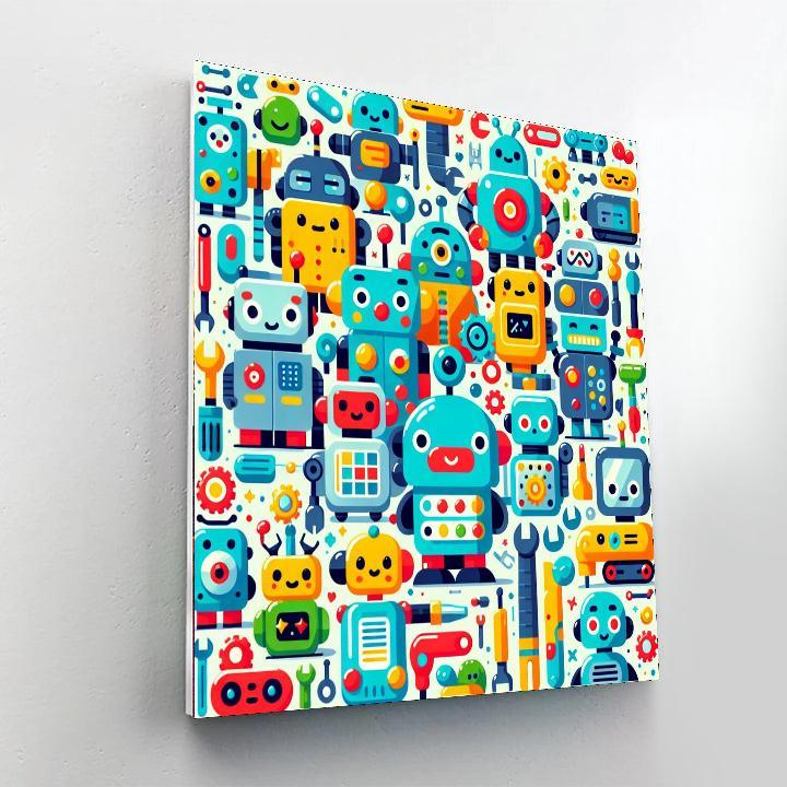 Happy Robot Workshop DIY Paint By Numbers