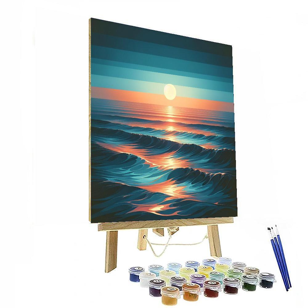 Serene Ocean Reflections DIY Paint By Numbers