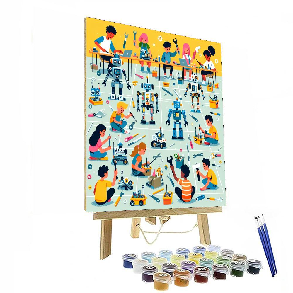 Robot Builders Championship Number Painting