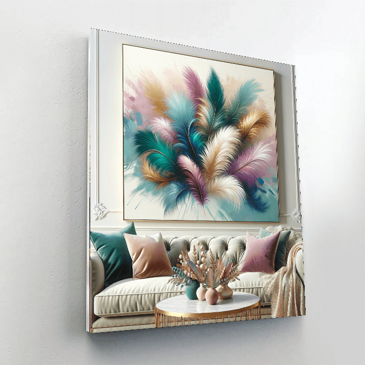 Elegant Feather Dance Numbered Painting Kits