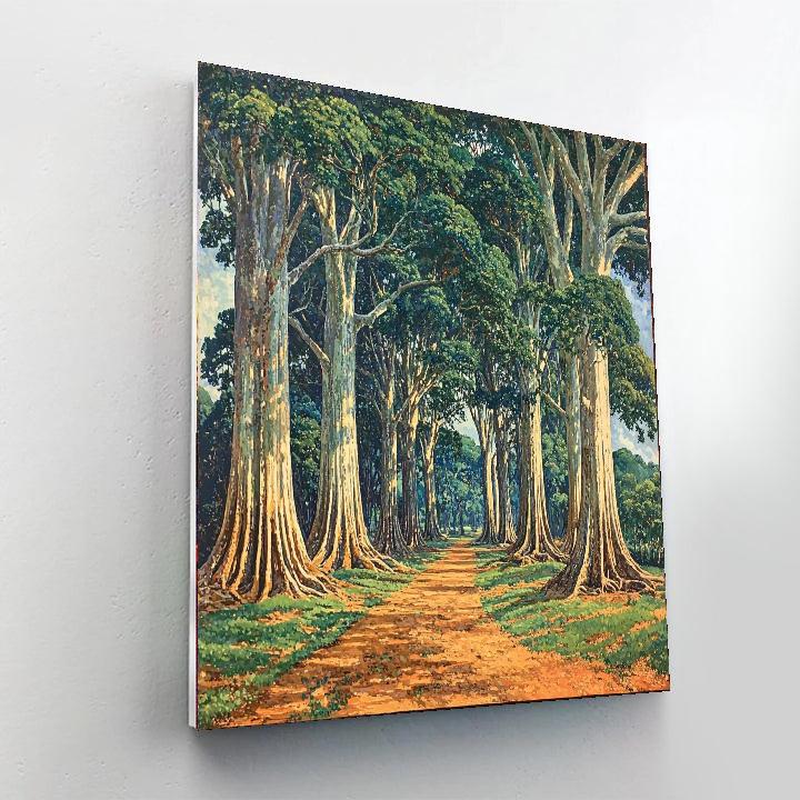 Nandalal Bose Inspired Essence Of The Banyan's Embrace  Painting Number Kit