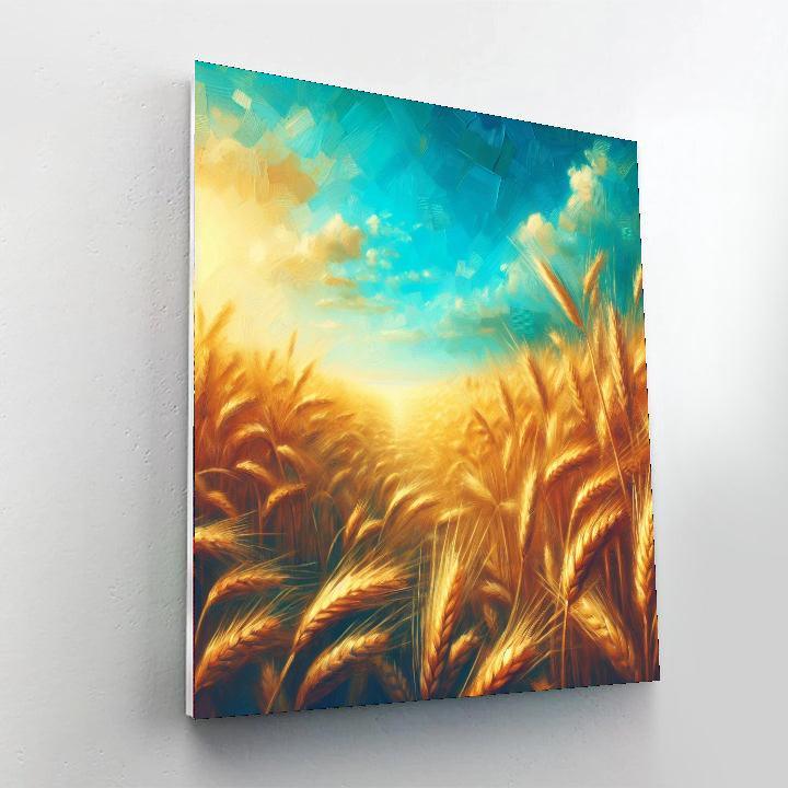 Sun-drenched Wheat Field Paint By Numbers Art