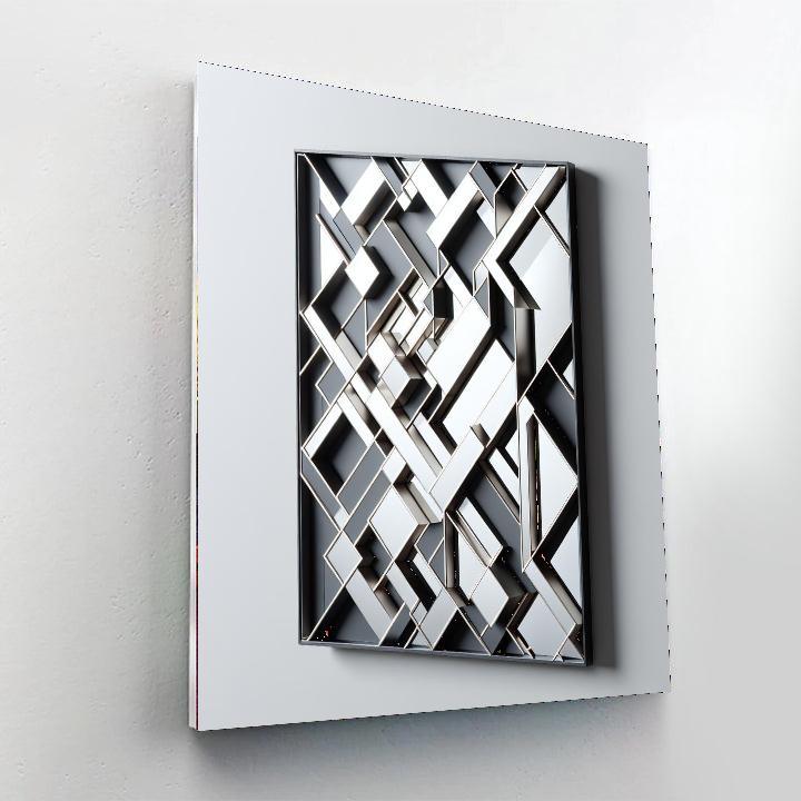 Geometric Illusion Wall Mirror Paint By Color