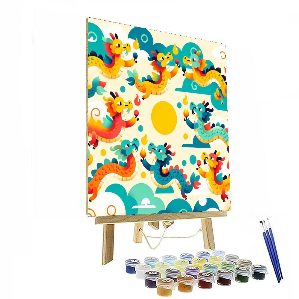 Dragon Dance Delight Paint By Numbers