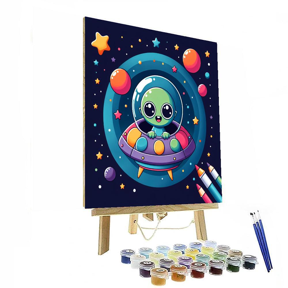 Flying Saucer Adventure Number Painting