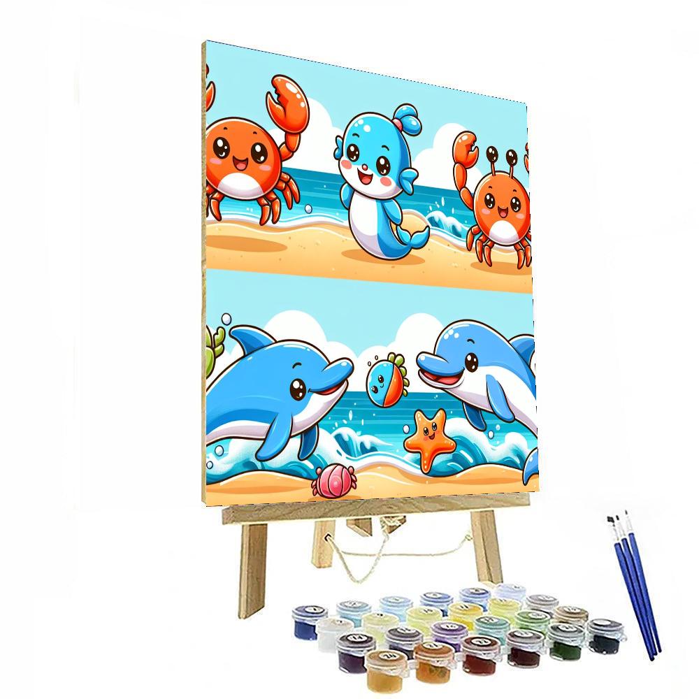 Bubblegum Beach Bash Painting By Numbers Kit