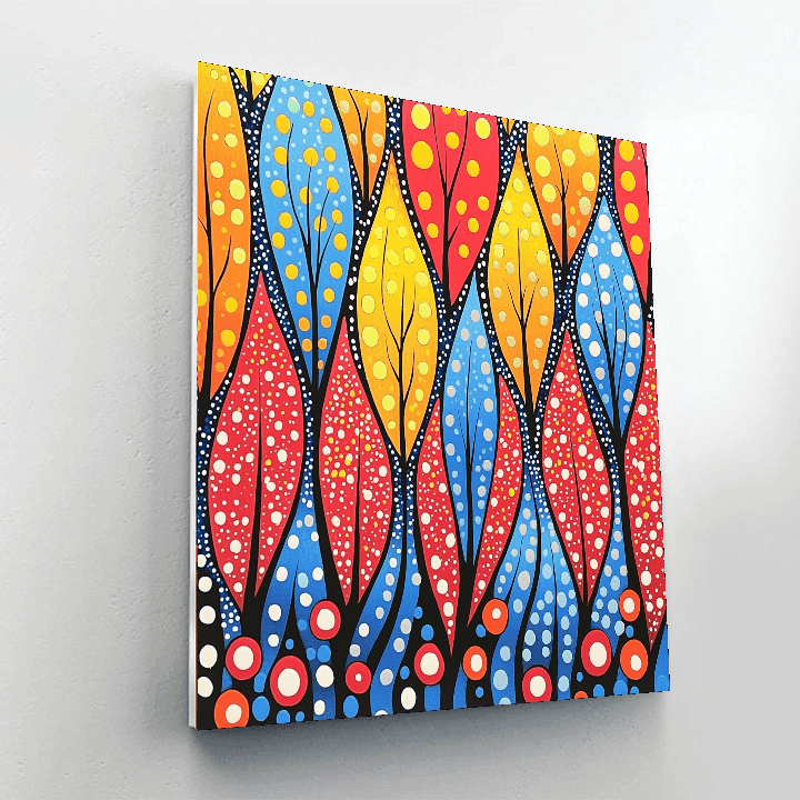Yayoi Kusama Inspired Patterns Of Life  Paint By Numbers Art
