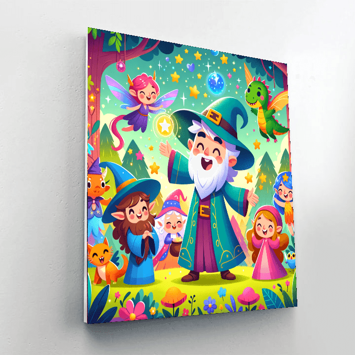 Whimsical Wizard World Painting By Numbers Kit