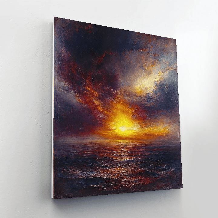 J.M.W. Turner Inspired Expressionist Twilight  Paint By Numbers Kits