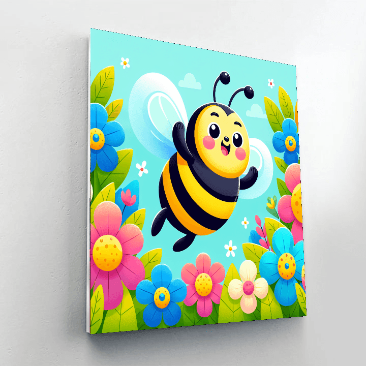 Bouncy Bumblebee Number Painting