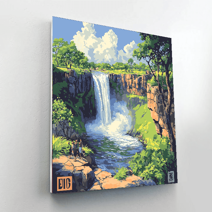 Devil's Pool - Zambia Number Painting