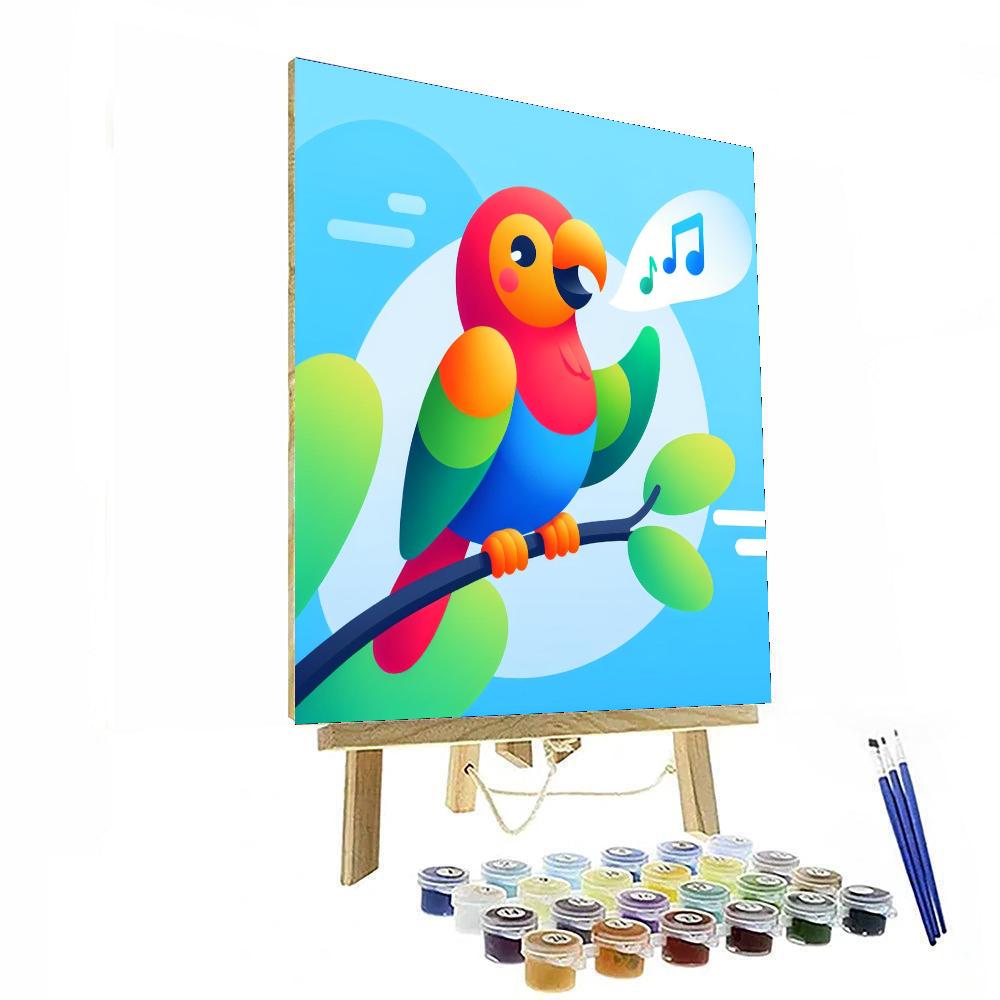 Musical Parrot Paint By Numbers Art