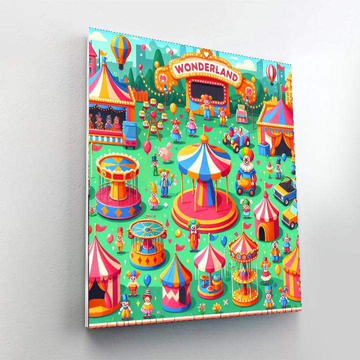 Wacky Wonderland Carnival Painting Number Kit