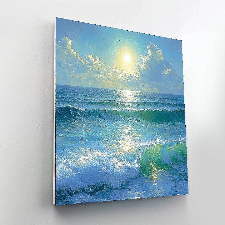 Claude Monet Inspired Luminous Ocean  Paint By Numbers