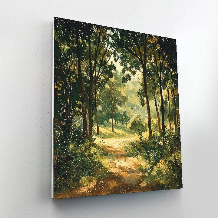 Georges Seurat Inspired Transcendent Forest  Paint By Numbers Art