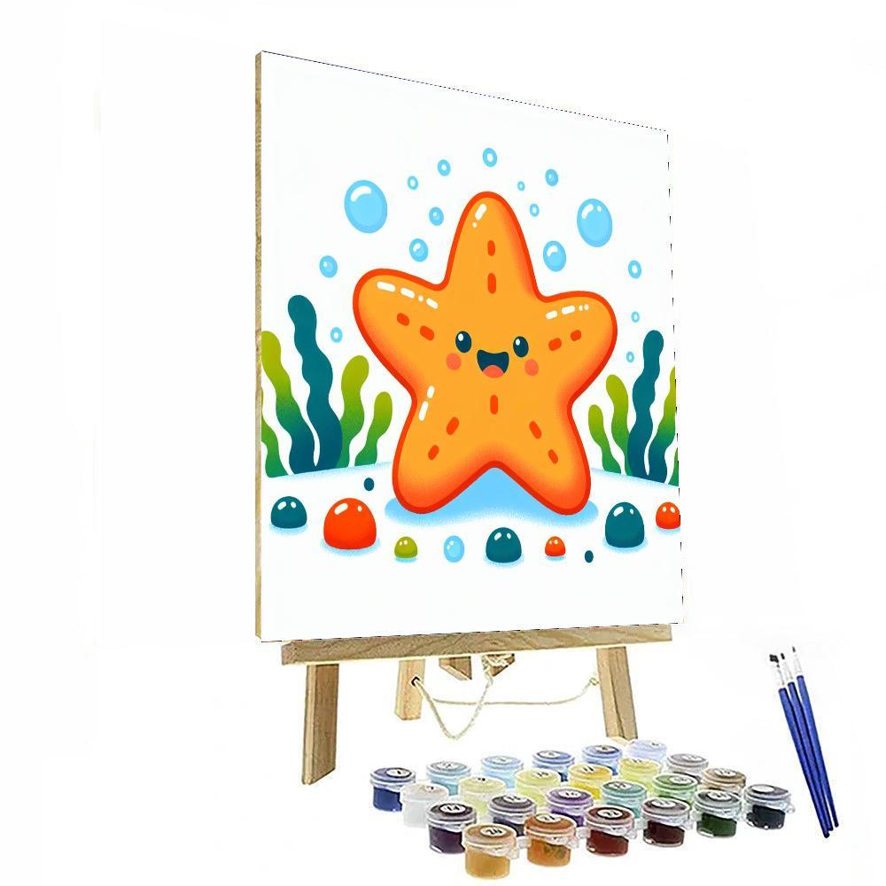 Bubbly Starfish DIY Paint By Numbers