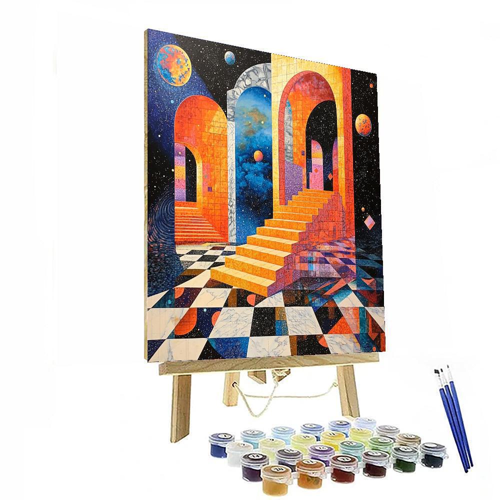 M.C. Escher Inspired Dynamic Interactions  Numbered Painting Kits