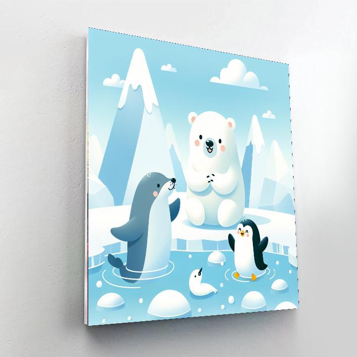 Exploring The Ice World Paint By Numbers Art