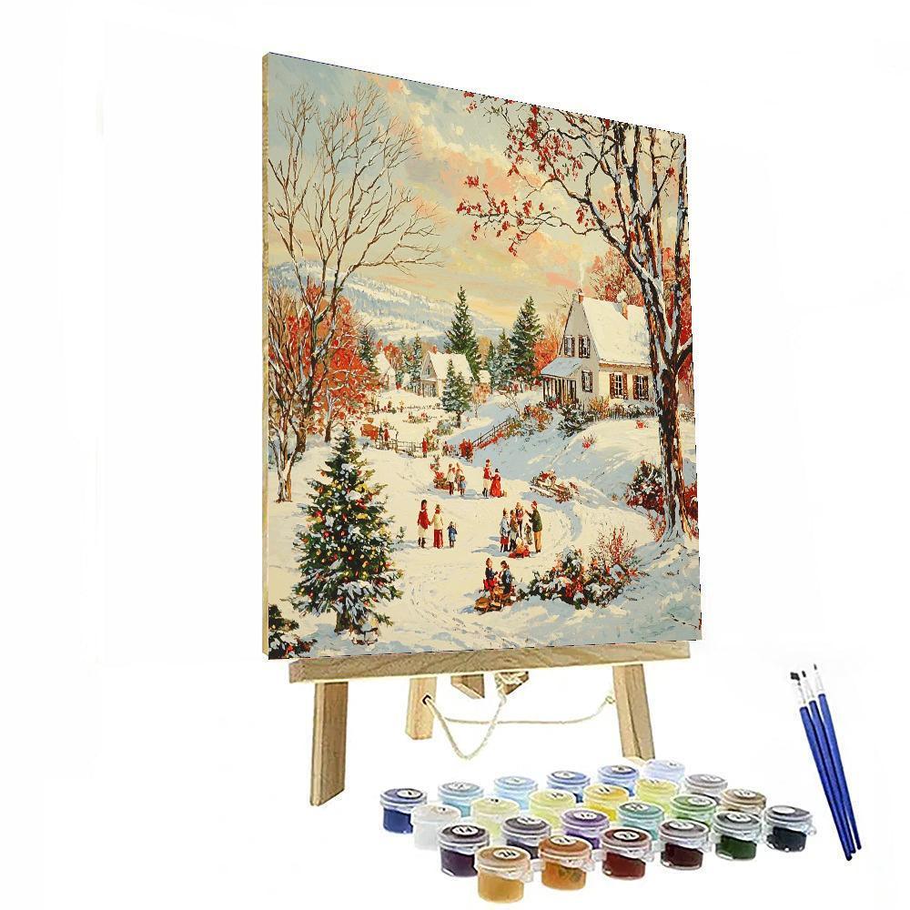 Norman Rockwell Inspired Nostalgic Winters  Paint By Numbers Kits