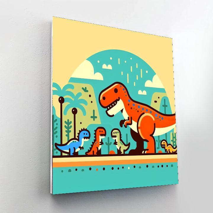 Dinosaur Kingdom Adventure Painting Number Kit