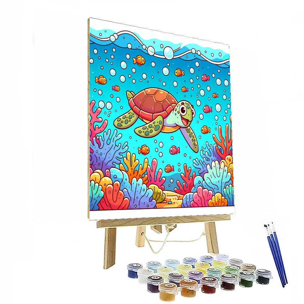 Sea Turtle Rescue Mission Paint By Numbers Kits