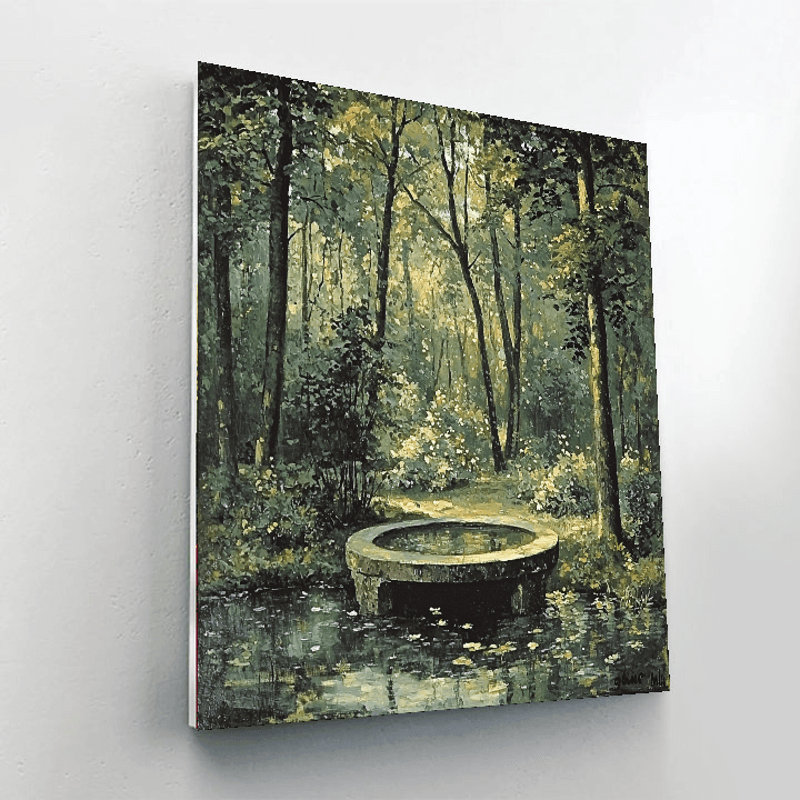 Jean-Baptiste-Camille Corot Inspired Chateau Serenity  Paint By Color