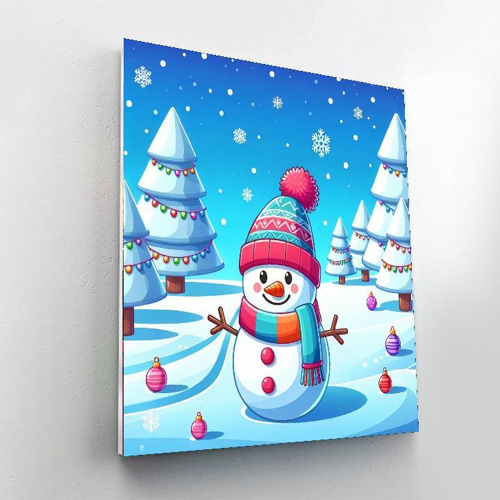 Whimsical Winter Scene Numbered Painting Kits