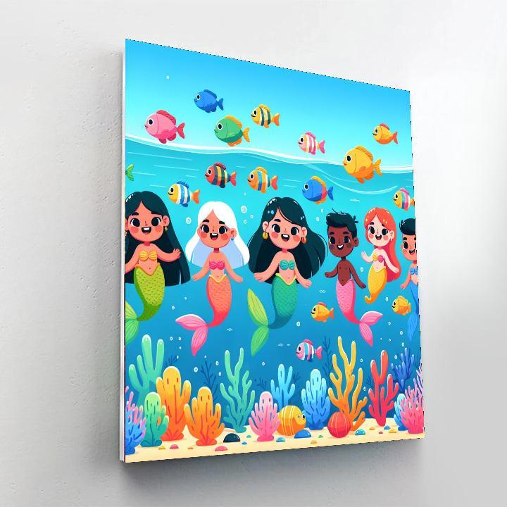 Vibrant Underwater Kingdom Paint By Numbers Art