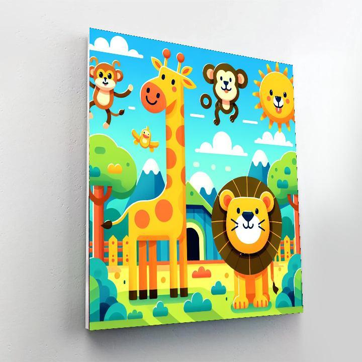 Colorful Adventure At The Zoo Paint By Number
