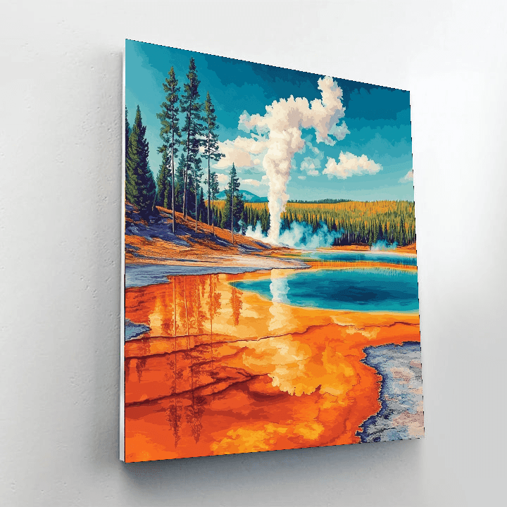 Wai-o-tapu Thermal Wonderland - Rotorua Number Painting