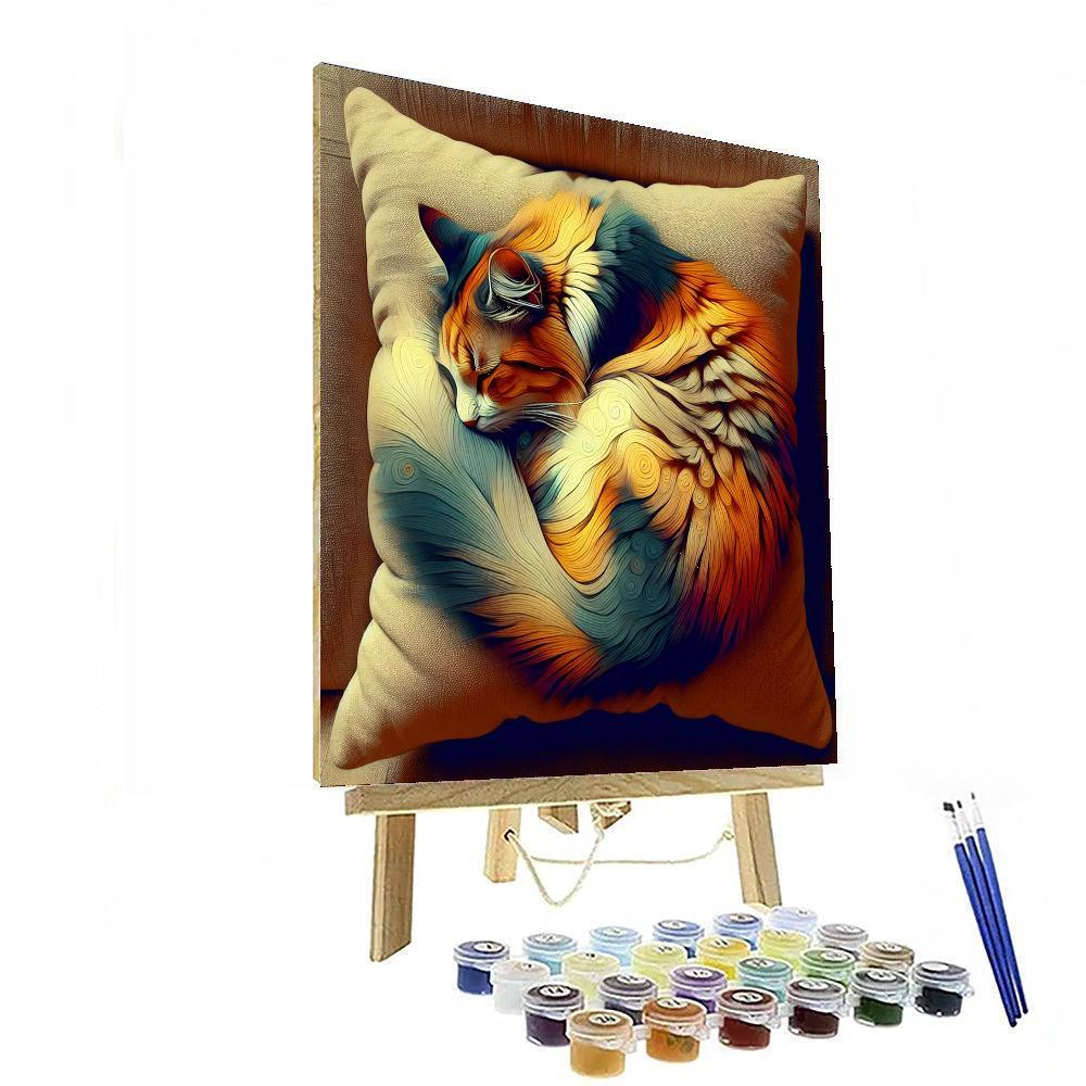 Cat's Cozy Corner DIY Paint By Numbers