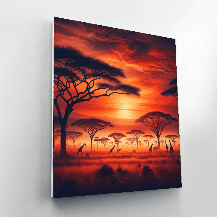 Serengeti Sunset - DIY Painting By Numbers Kit