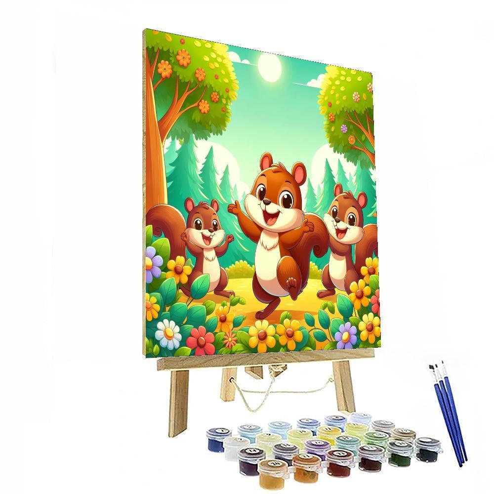 Sunshine Squirrels Painting By Numbers Kit