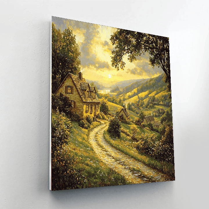 Thomas Kinkade Inspired Charming Country Life  Numbered Painting Kits