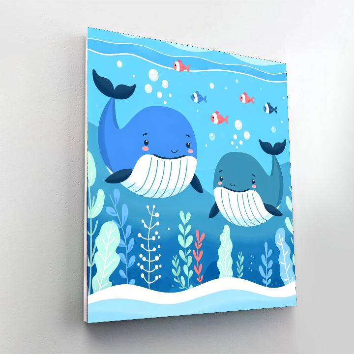 Wondrous Whale Waterscape Paint By Numbers