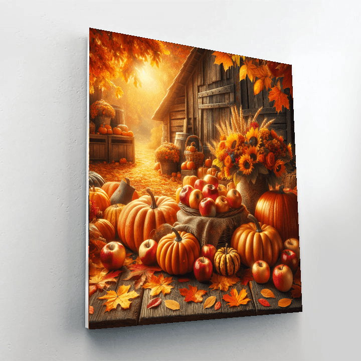 Charming Harvest Day Paint By Numbers Art