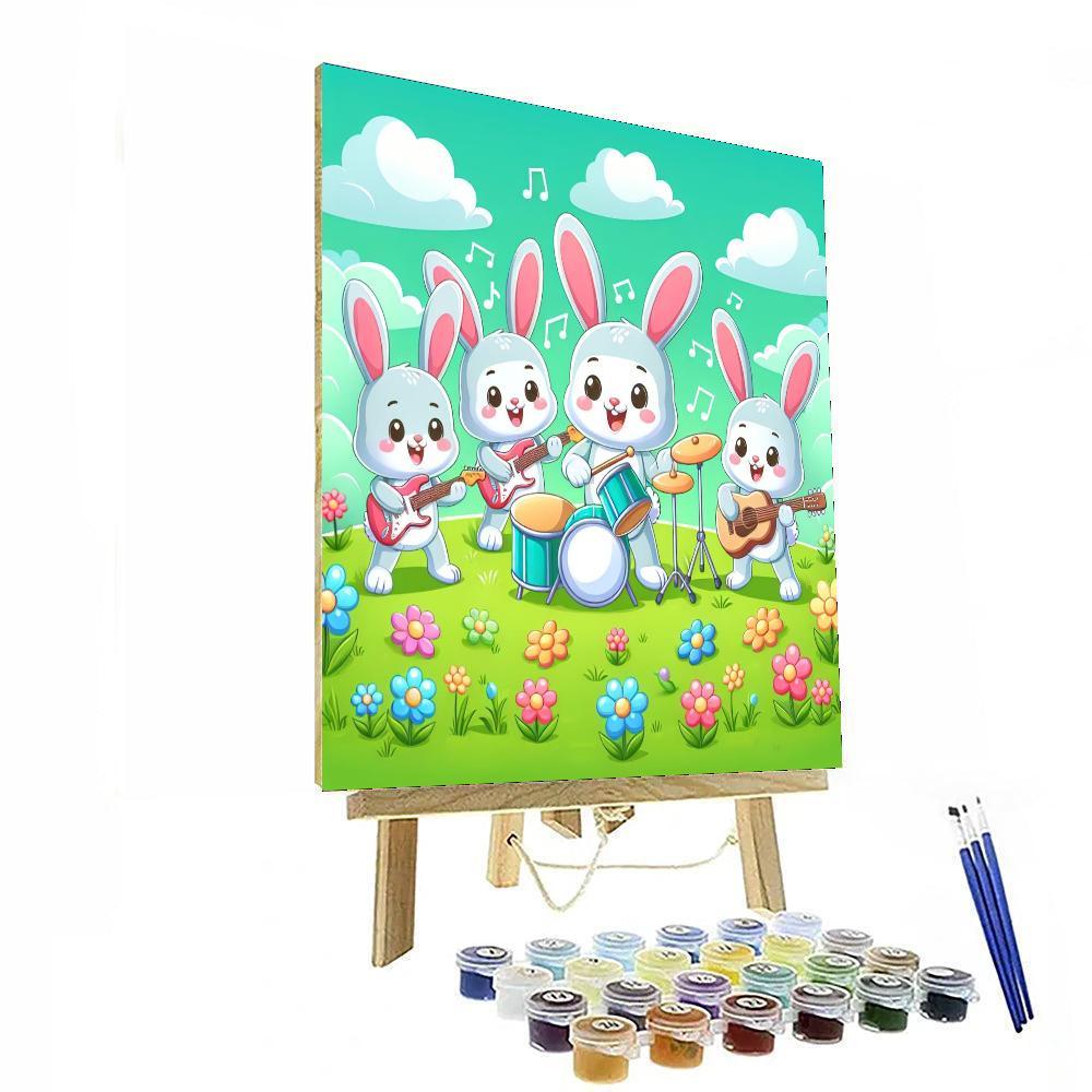 Bouncing Bunny Band Paint By Numbers