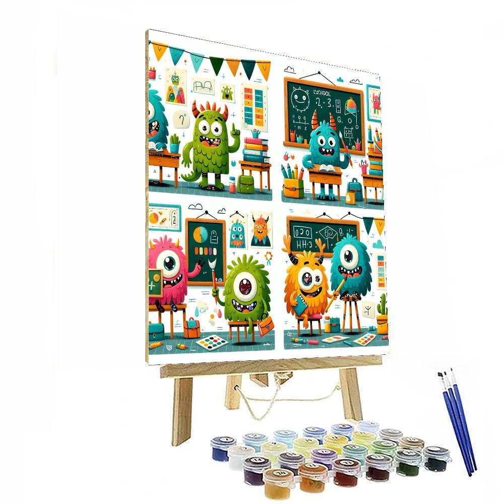 Friendly Monster Academy Painting By Numbers Kit