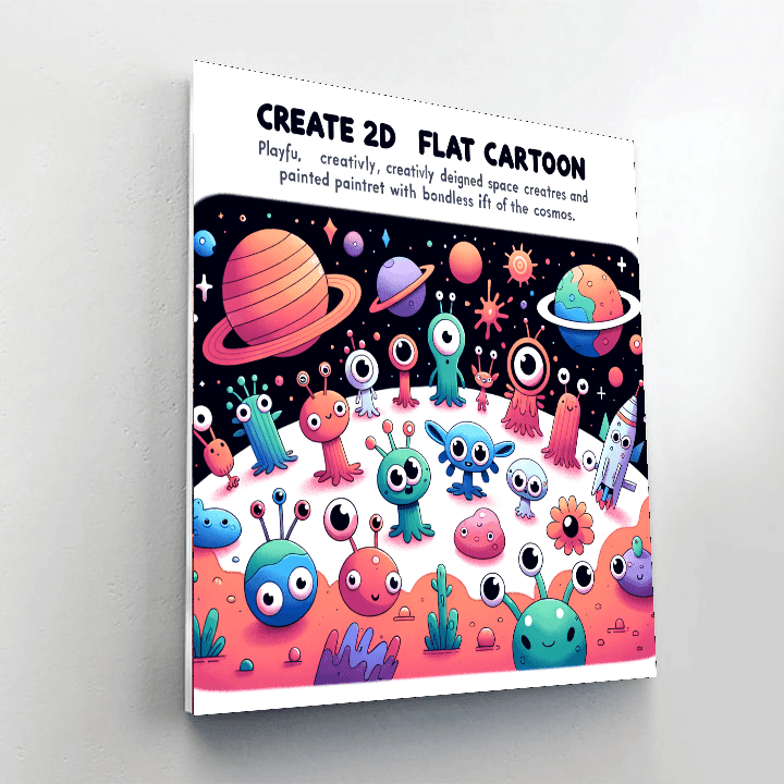 Silly Space Creatures DIY Paint By Numbers