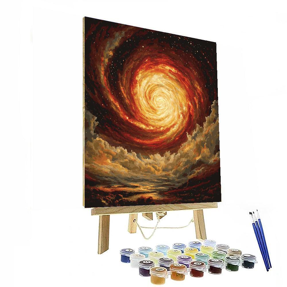 Caravaggio Inspired Cosmic Chiaroscuro  Number Painting