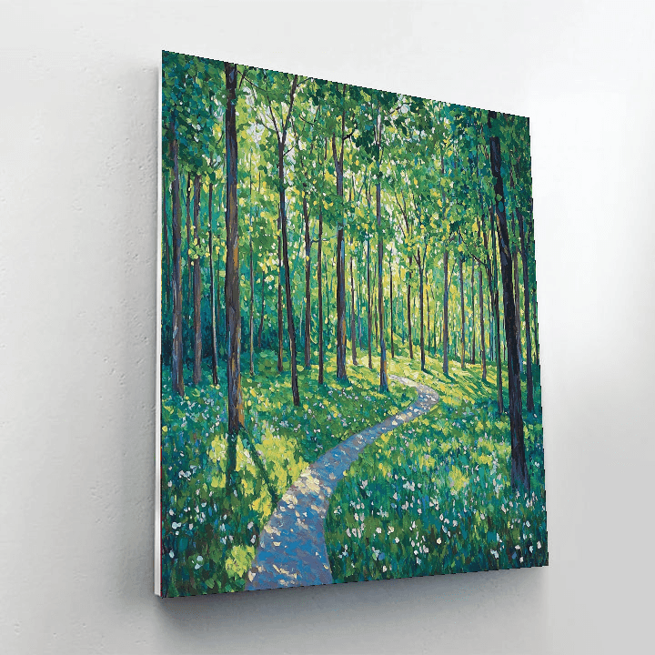 Monet Inspired Serene Forest Walk  Paint By Numbers