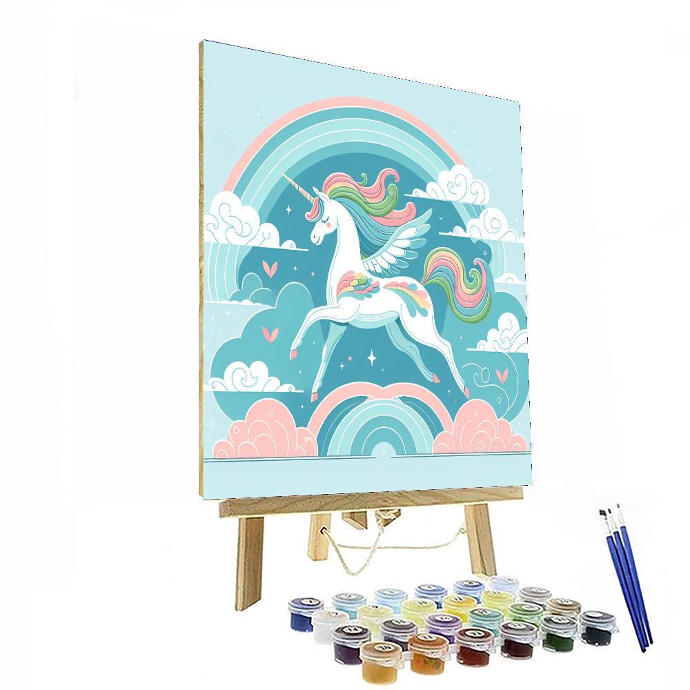 Dreamy Unicorn Number Painting