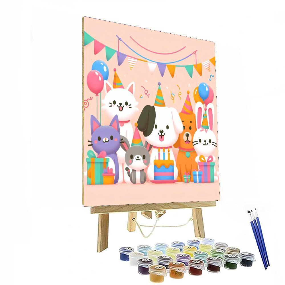 Animal Friends Party Painting By Numbers Kit