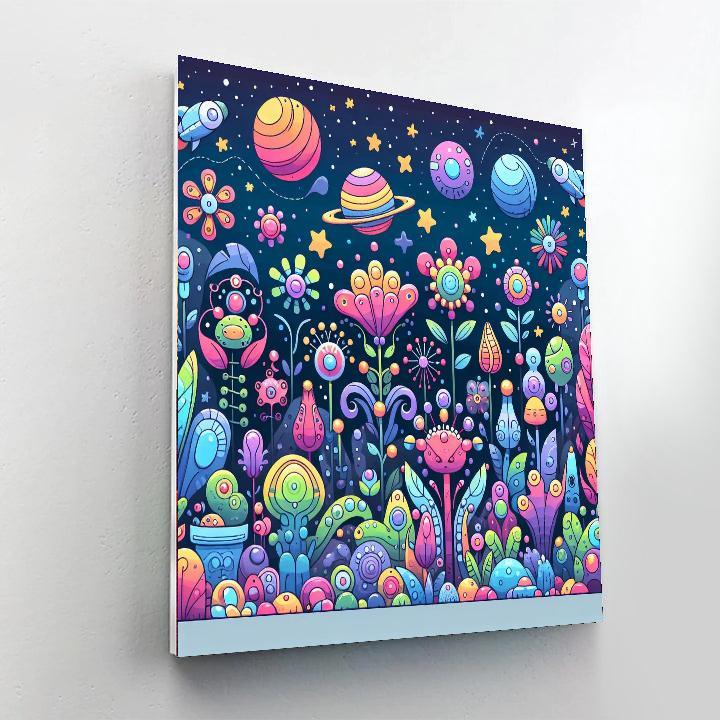 Space Garden Paint By Numbers