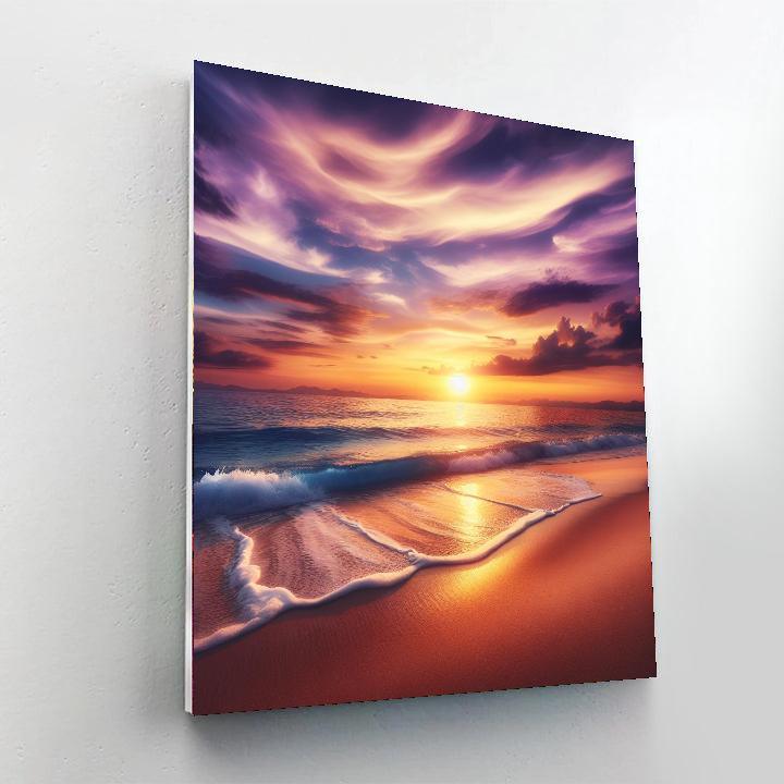 Romantic Evening At The Beach Paint By Color