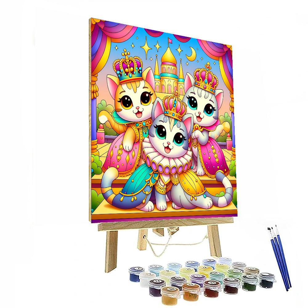 Friendly Feline Fantasy Paint By Numbers Art