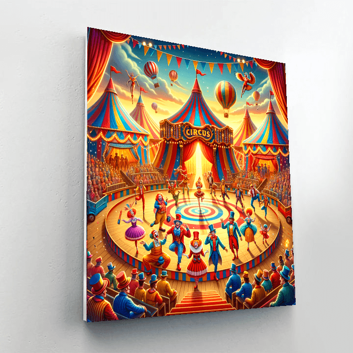Retro Circus Painting Number Kit